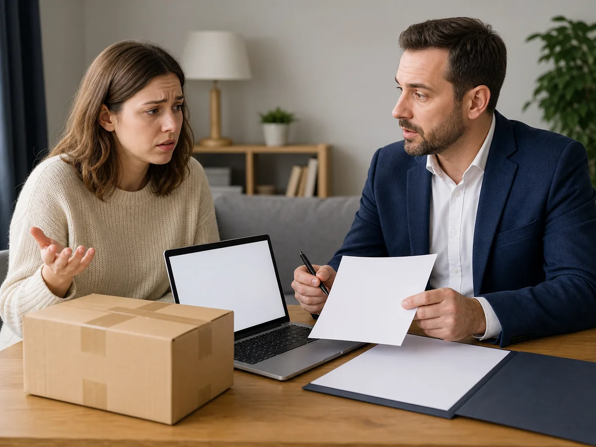 Achat à distance, à l’étape « Faire aboutir une réclamation » : la localisation du vendeur oriente le recours.
