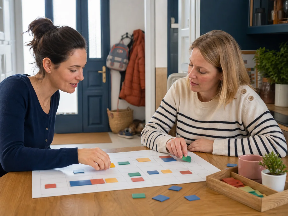 Assistante maternelle, à l’étape « Construire le planning et la mensualisation » : la durée habituelle d'une journée d'accueil est de 9 heures.