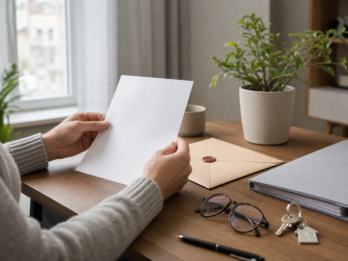 assurance emprunteur — une personne examine confidentiellement un questionnaire de santé lié à son assurance emprunteur.