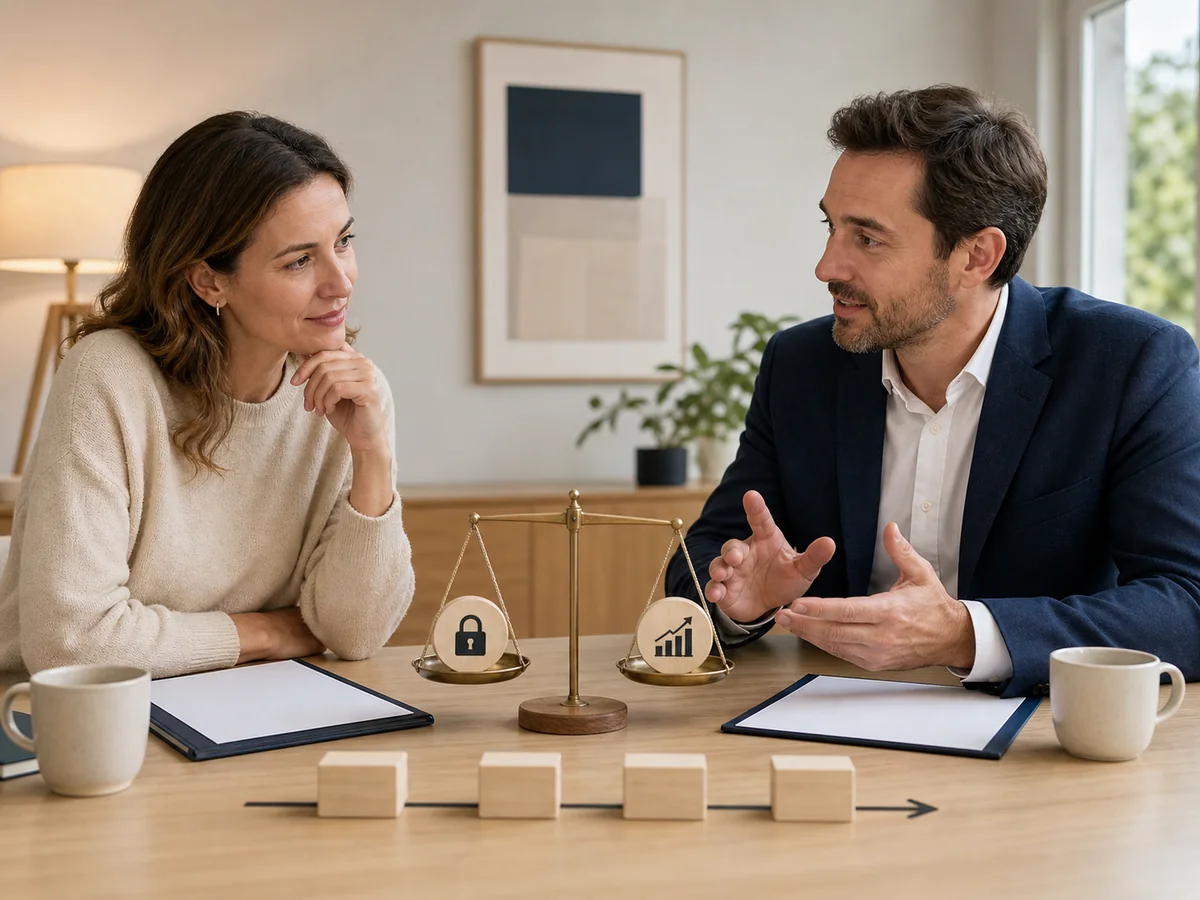 Livrets, plans et comptes d'épargne, à l’étape « Immobiliser ou investir : mesurer le compromis » : avec un compte à terme, la banque reçoit une somme déposée en une fois et la restitue, majorée des intérêts prévus, à…