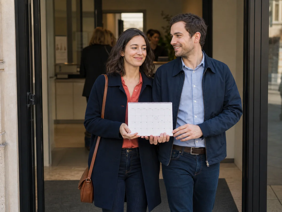 Une scène documentaire illustre « Du dépôt à la cérémonie civile » dans le dossier Mariage.