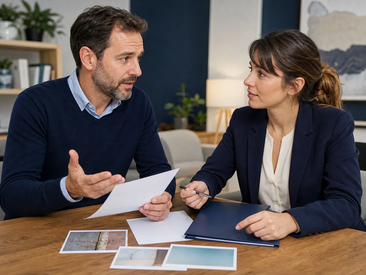 Réclamer sans brûler les étapes, dans le parcours Prestations de service : commencez par une réclamation écrite au professionnel : reprenez le devis ou le bulletin, décrivez le défaut, joignez…
