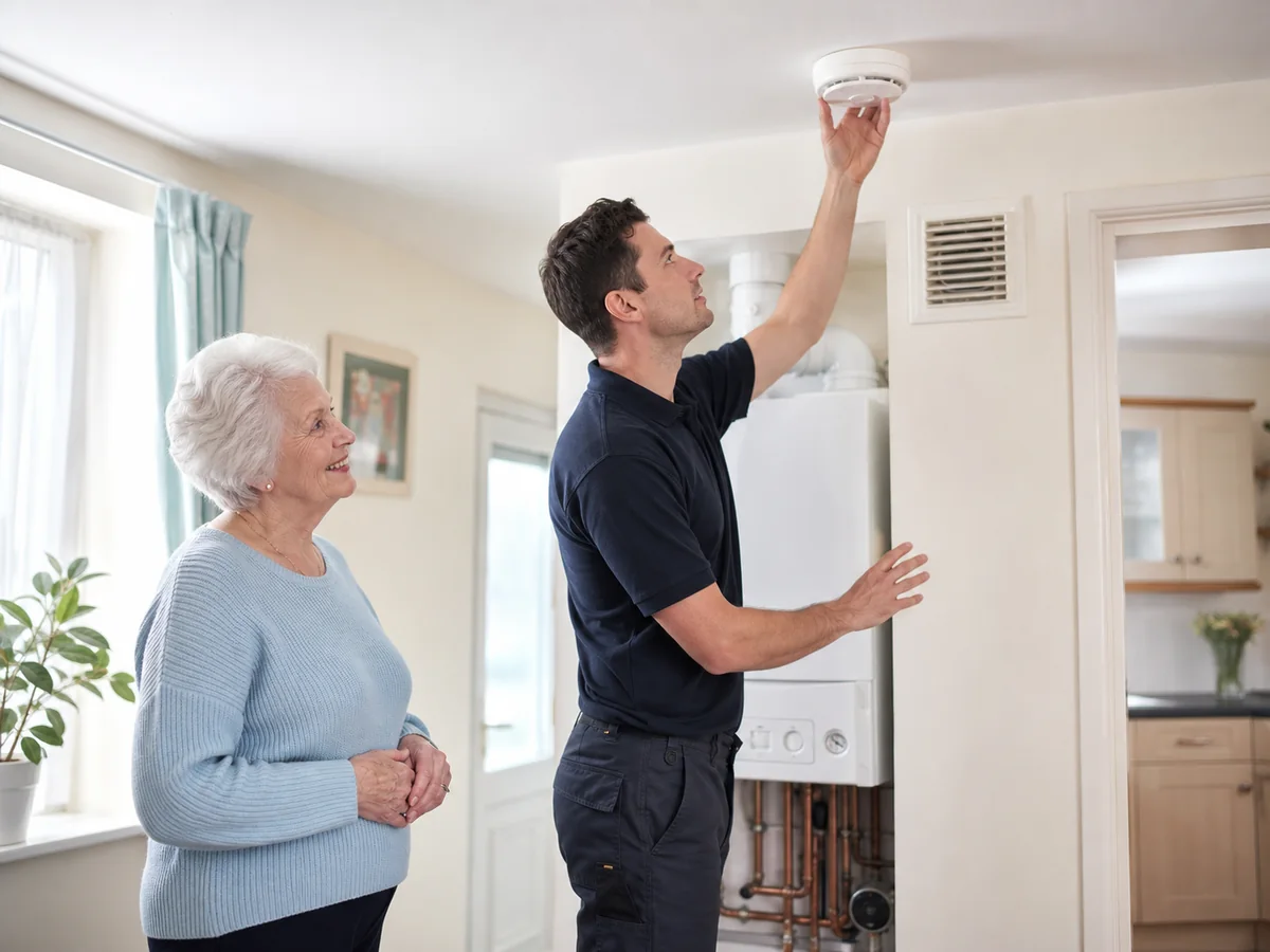Risques sanitaires et sécurité du logement — Des équipements suivis toute l'année : le détecteur avertisseur autonome de fumée protège les occupants dès les premiers fumées.